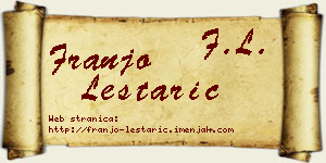 Franjo Leštarić vizit kartica
